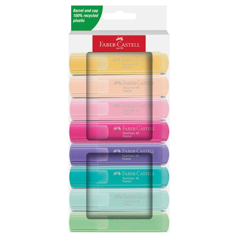 Faber-Castell Textliner 46 Pastel Highlighter (wallet of 8) (254658)