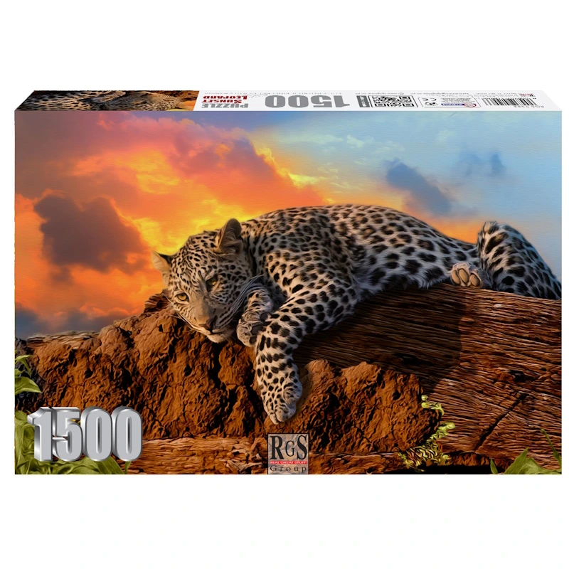 Leopards Gaze Cardboard Puzzle (1500 pieces)