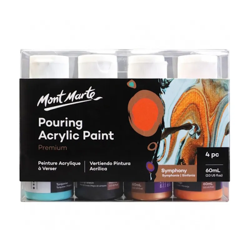 Mont Marte Pouring Acrylic (4 x 60ml) (symphony)