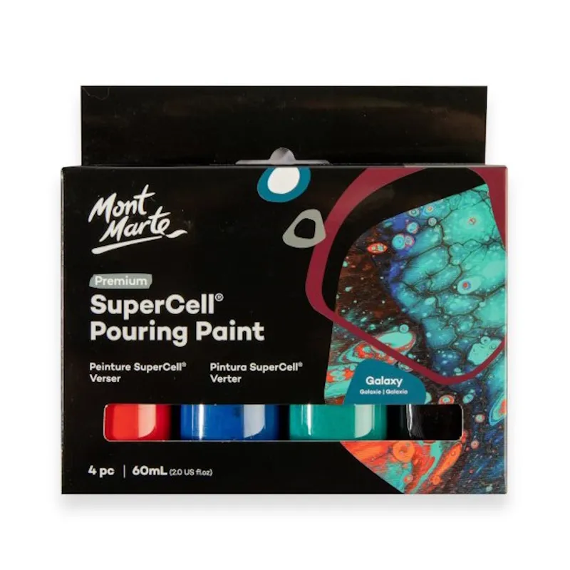 Mont Marte SuperCell Pouring Paint (4 x 60ml) (galaxy)