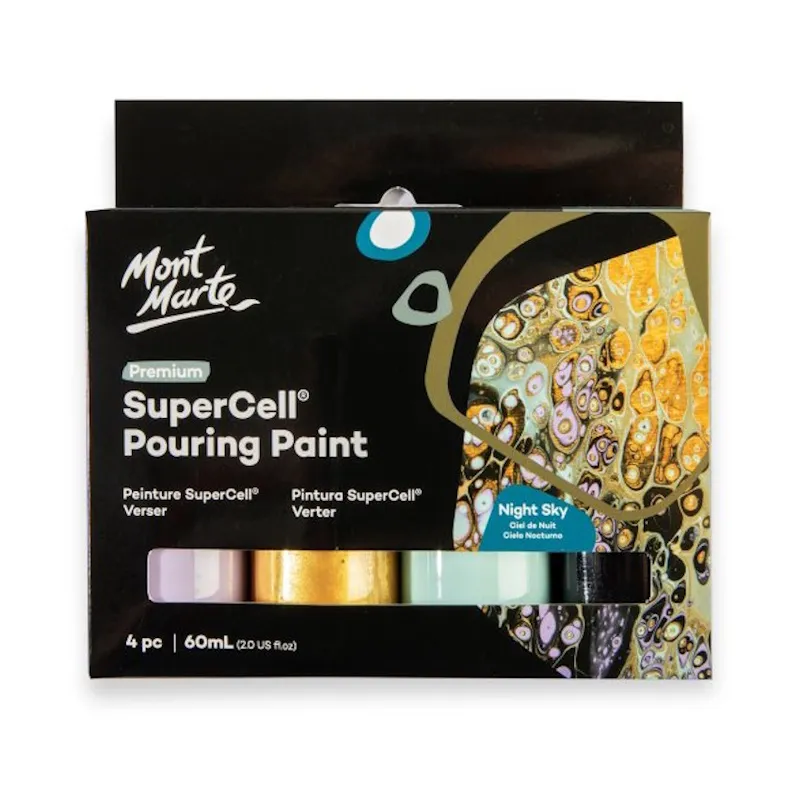Mont Marte SuperCell Pouring Paint (4 x 60ml) (night sky)