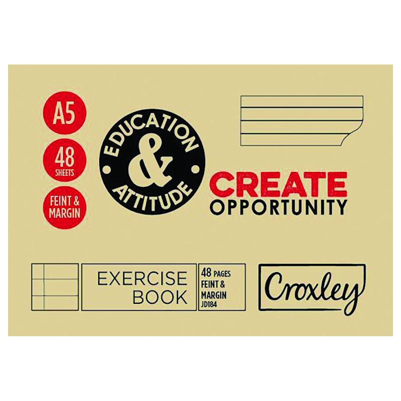 Croxley Exercise Book FM A5 Landscape (48 page)