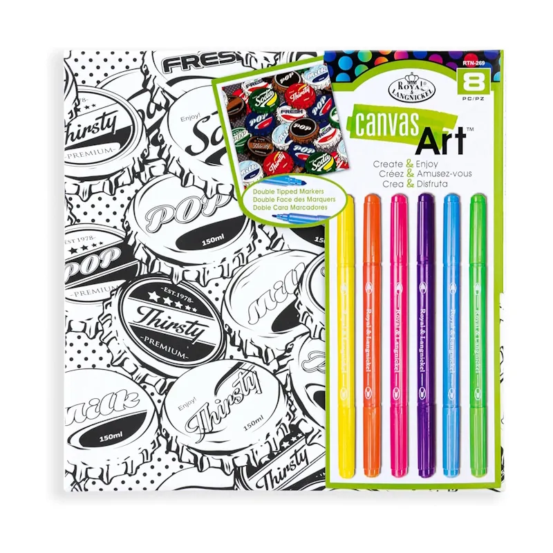 Royal & Langnickel Canvas Art Double Tipped Markers (8)