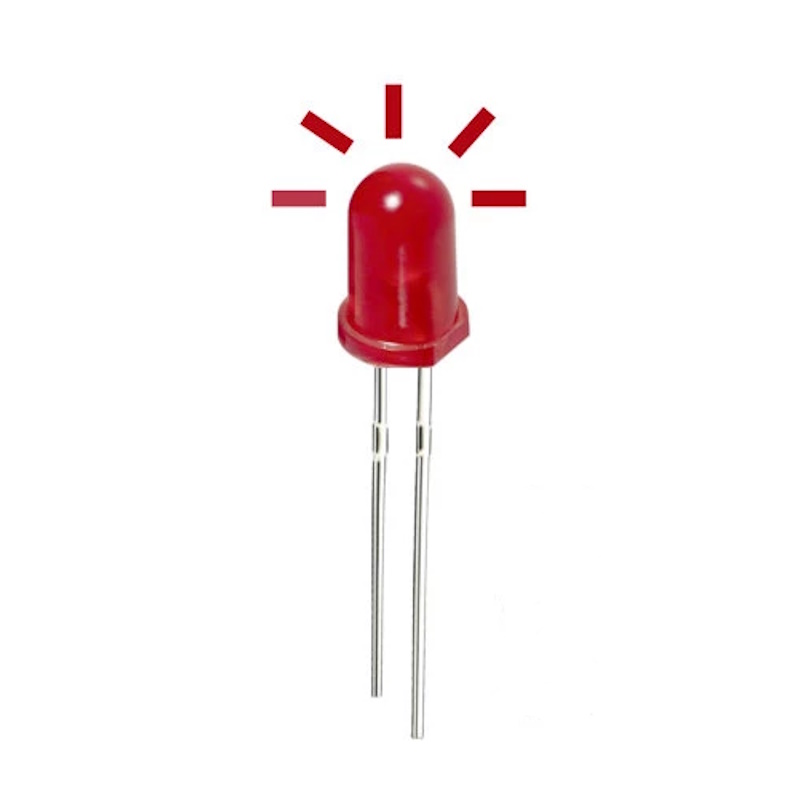 LED 5mm (flashing red)