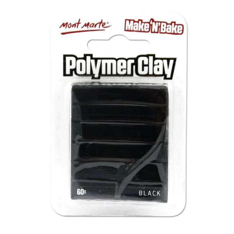 Mont Marte Make n Bake Polymer Clay (60g) (black)