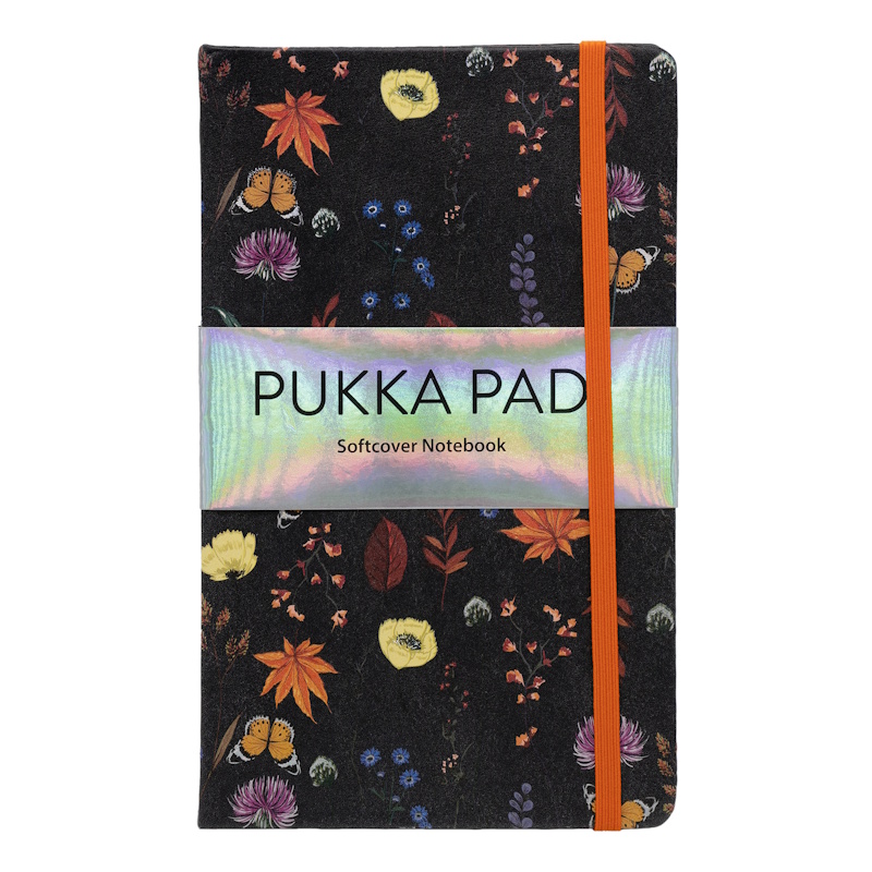 Pukka Bloom Journal A5 (black) (192 lined cream pages)