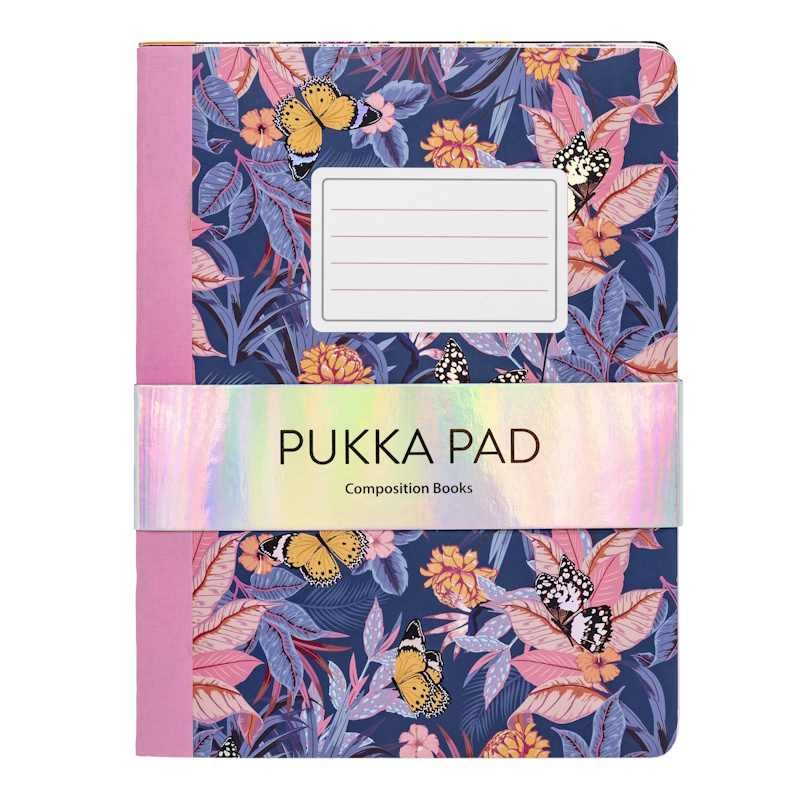 Pukka Bloom Composition Book 19 x 24.5cm (blue) (140 pages)