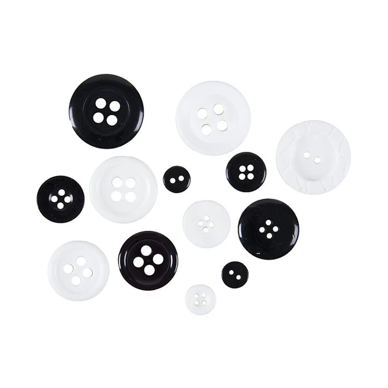 Dala Acrylic Buttons Black & White 20g