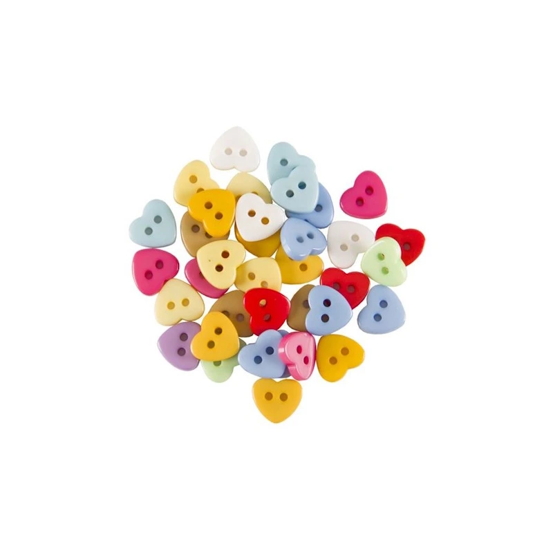 Dala Acrylic Heart Buttons 6g (assorted)