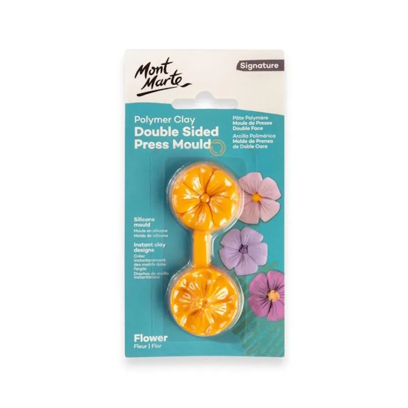 Mont Marte Polymer Clay Double Sided Press Mould (flower)