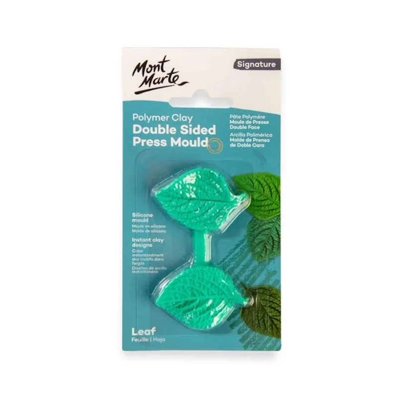 Mont Marte Polymer Clay Double Sided Press Mould (leaf)