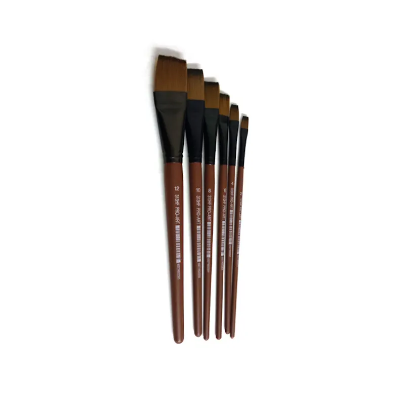 Pro-Art Nylon Brush Brown Flat (313)