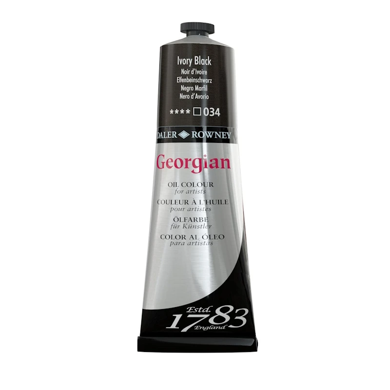 Daler Rowney Georgian Oil Paint 225ml (ivory black)