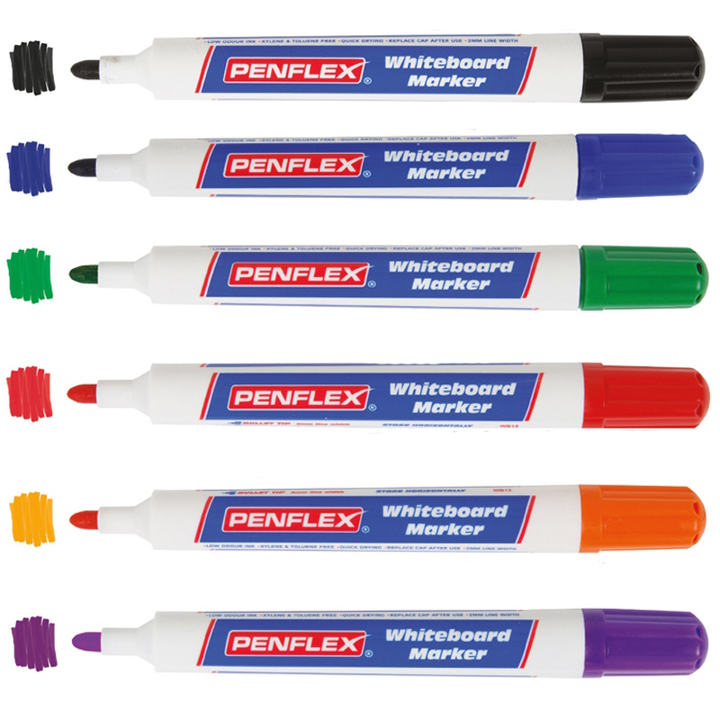Penflex WB15 Whiteboard Marker (6 assorted)