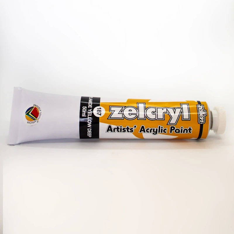 Zellen Zelcryl Acrylic Paint 50ml (arylamide yellow deep)