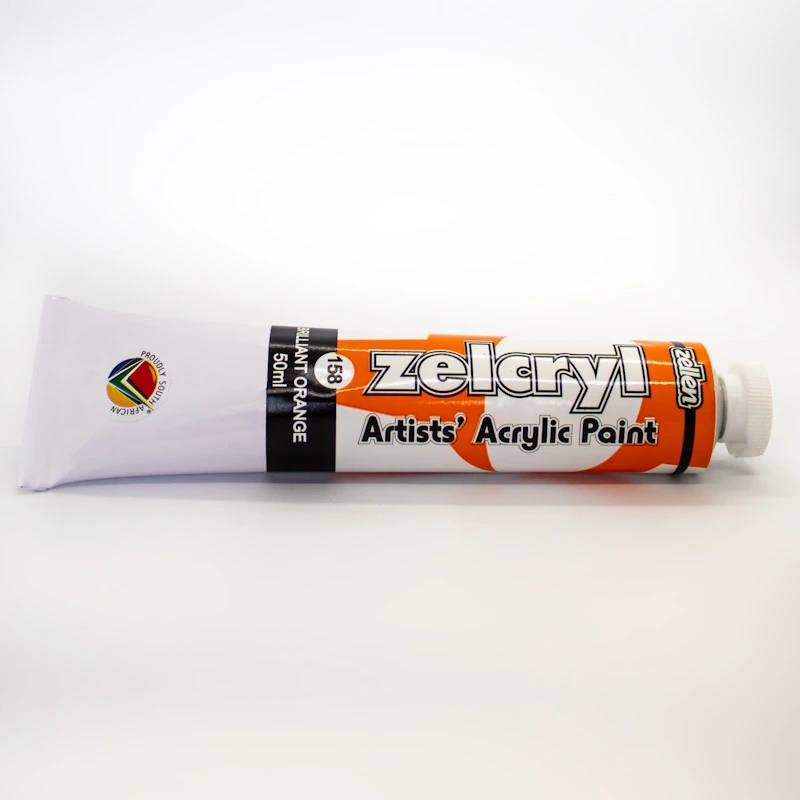 Zellen Zelcryl Acrylic Paint 50ml (brilliant orange)