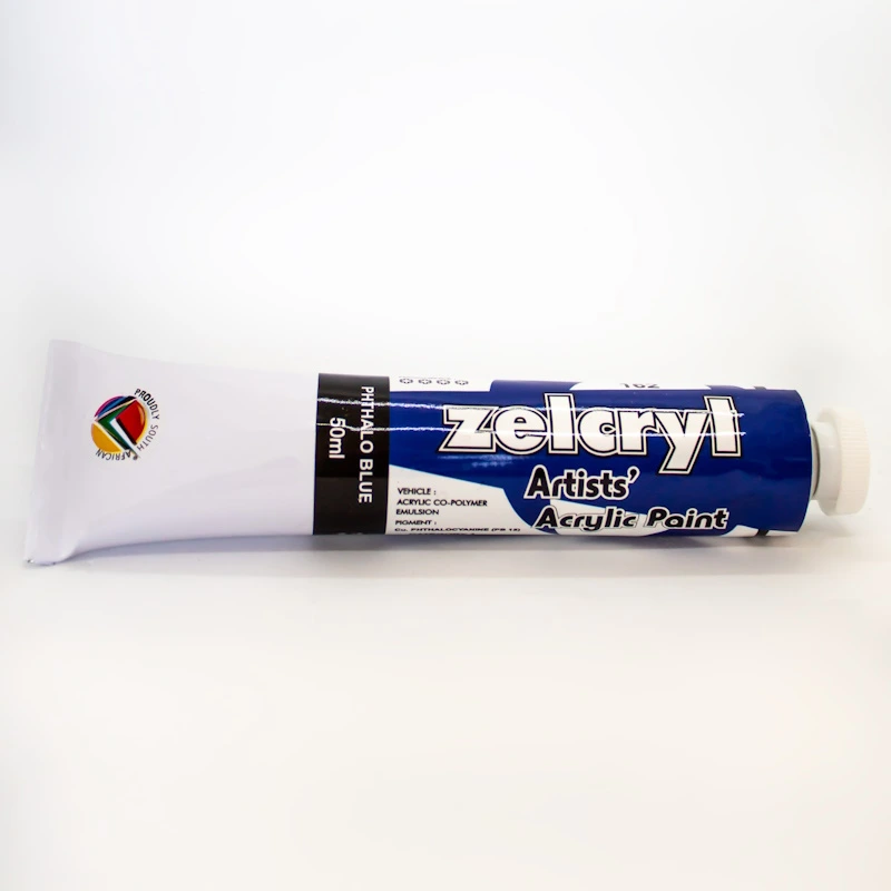 Zellen Zelcryl Acrylic Paint 50ml (phthalo blue)