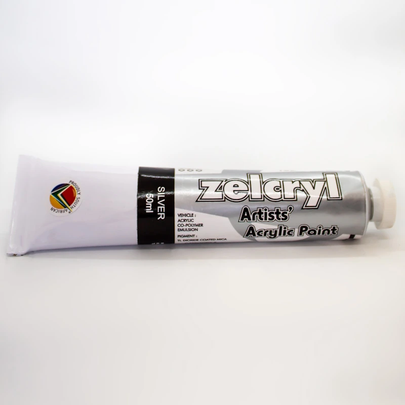 Zellen Zelcryl Acrylic Paint 50ml (silver)