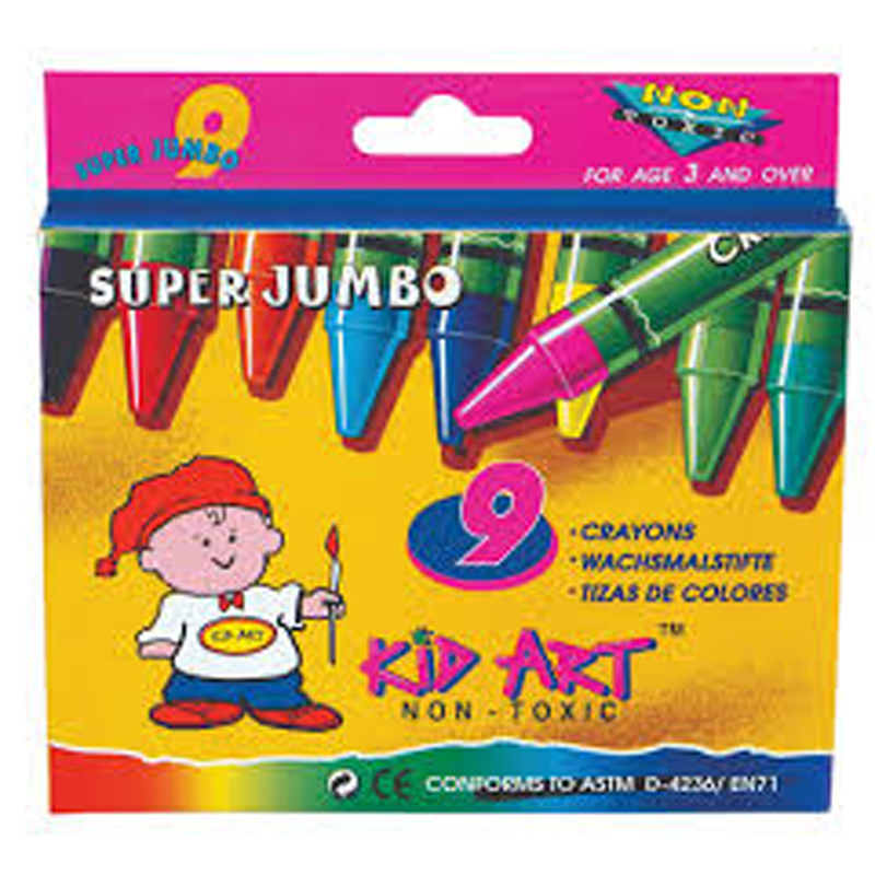 Kid Art Super Jumbo Wax Crayons (9)