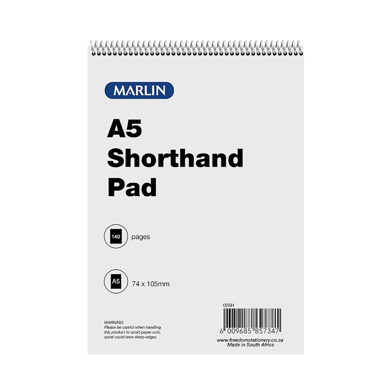 Marlin Shorthand Notebook FM Top Spiral A5 (140 pages)