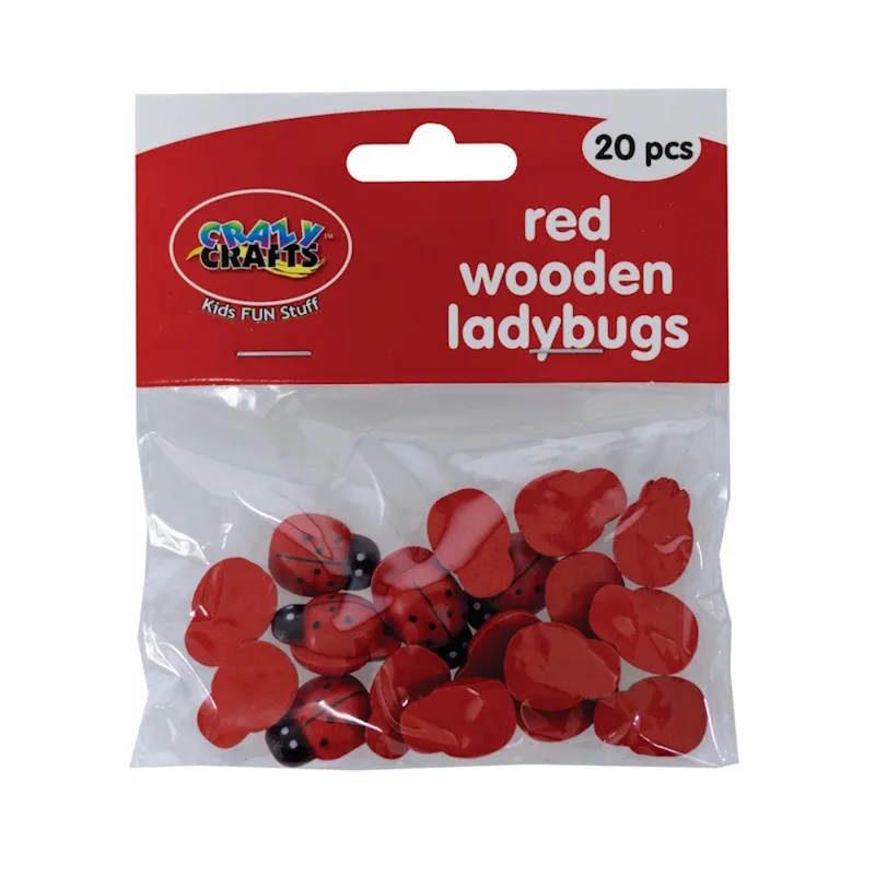 Crazy Craft Wooden Red Ladybug (20)