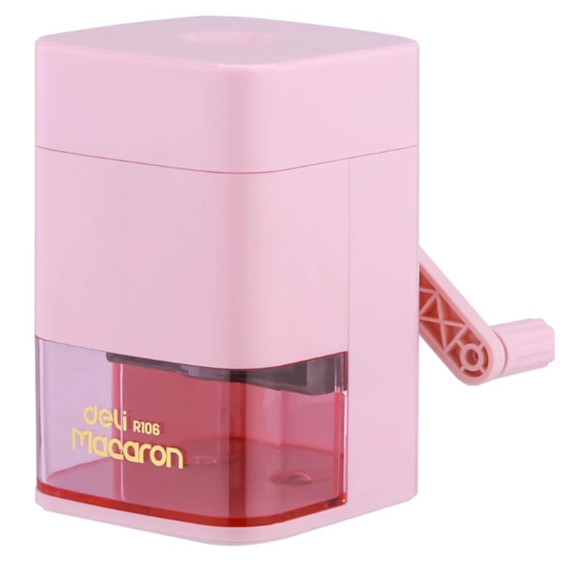 Deli Macaron Rotary Pencil Sharpener (coral pink)