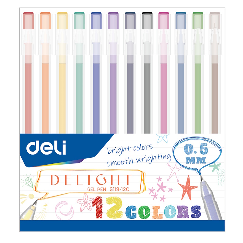 Deli Delight Gel Pen 0.5mm (12)