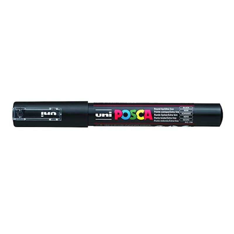 Posca PC-1M Bullet Tip Extra Fine Line Paint Pen (0.7mm) (black (24))