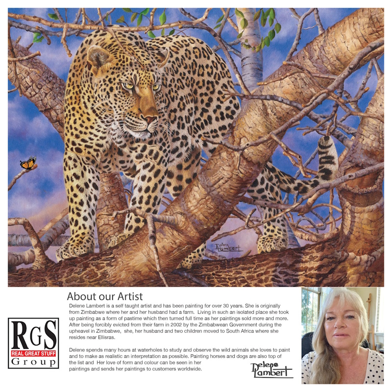 Leopards Gaze Cardboard Puzzle (1500 pieces)