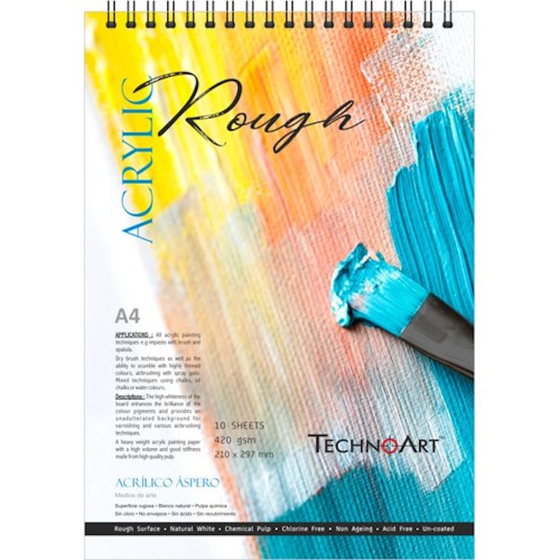 TechnoArt Acrylic Rough Pad 420gsm (10 sheets)