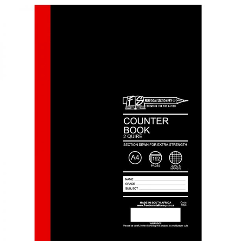 Counter Book 2 Quire QM A4 (192 page)