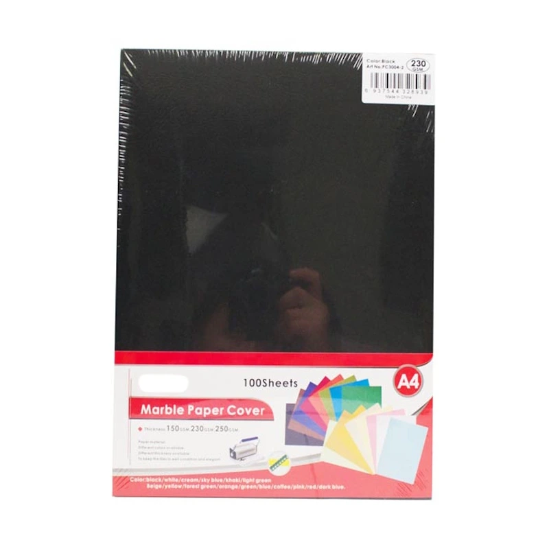 Nexx Leather Grain Binding Cover 210gsm (black) (100)