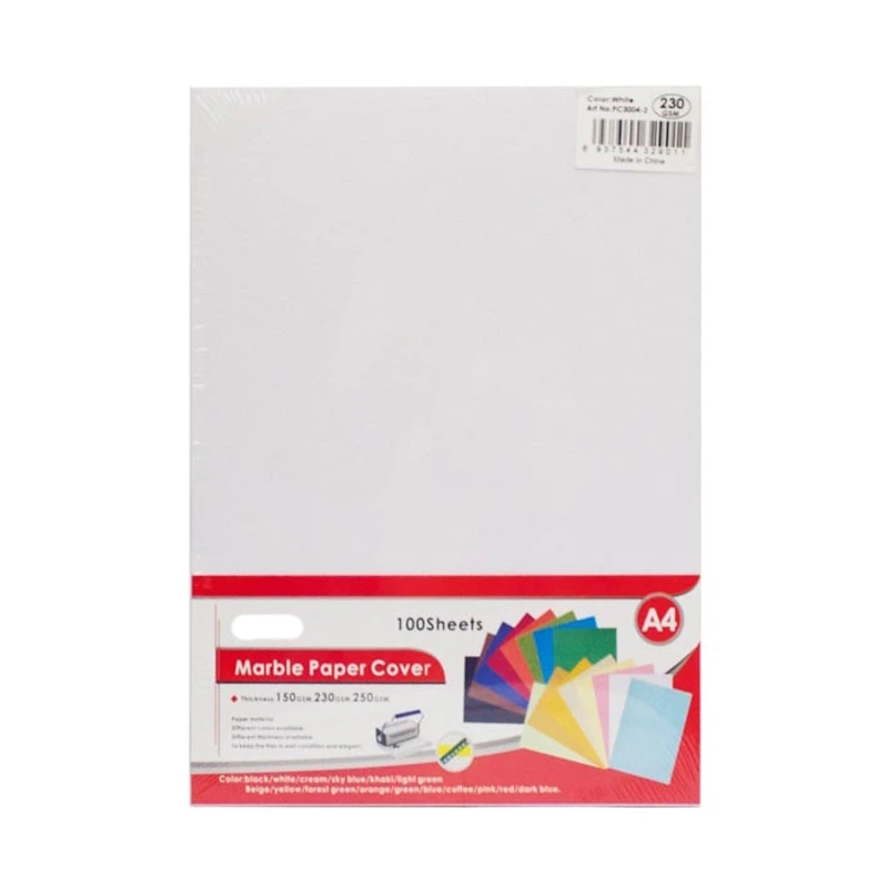 Nexx Leather Grain Binding Cover 210gsm (white) (100)