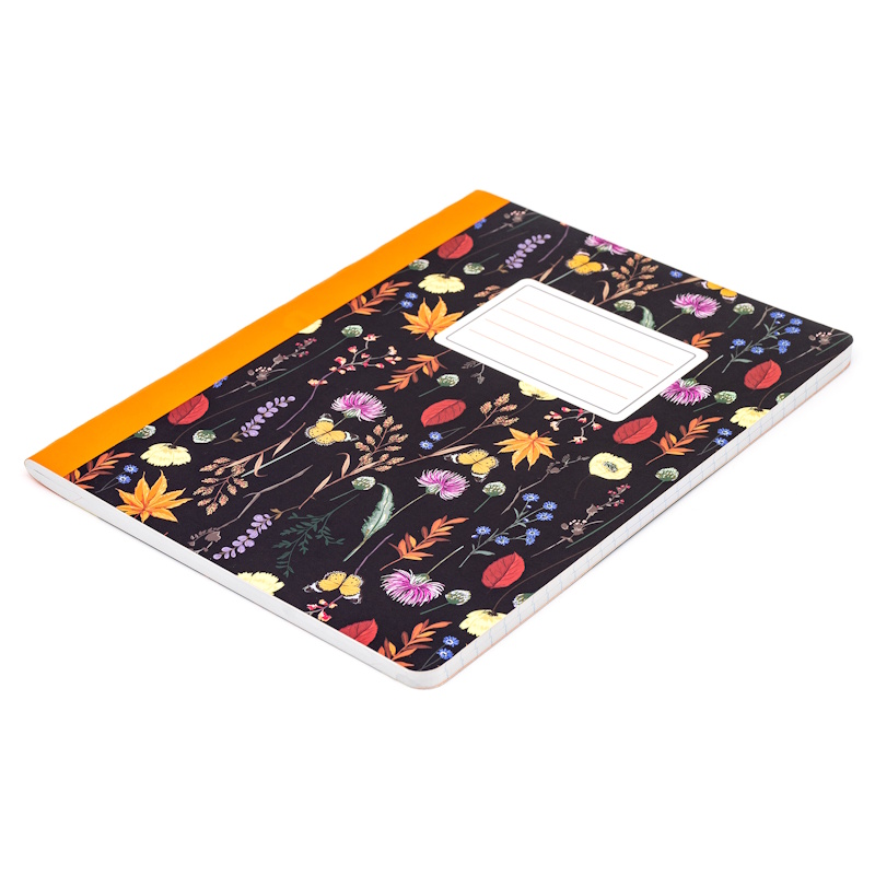 Pukka Bloom Composition Book 19 x 24.5cm (black) (140 pages)