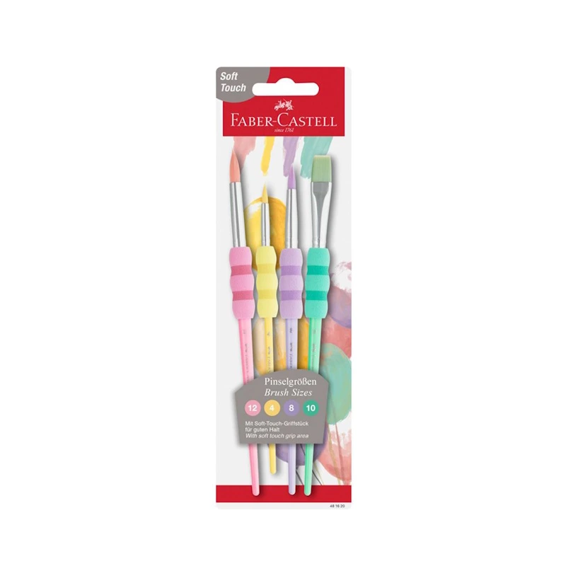 Faber-Castell Soft Touch Pastel Brush Set (4, 8, 10, 12)