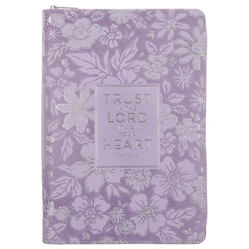 Trust in the Lord Faux Leather Journal with Zip (XJL886)