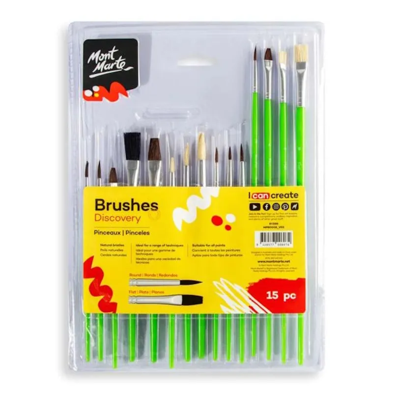 Mont Marte Discovery Paint Brush Set (15 piece)