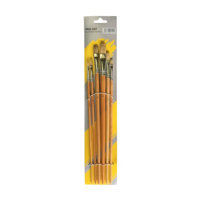 Pro-Art Flat Hog Brush Set 579 (6)