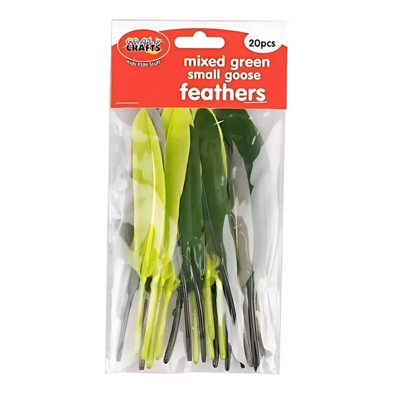 Crazy Craft Goose Feathers (mixed green)