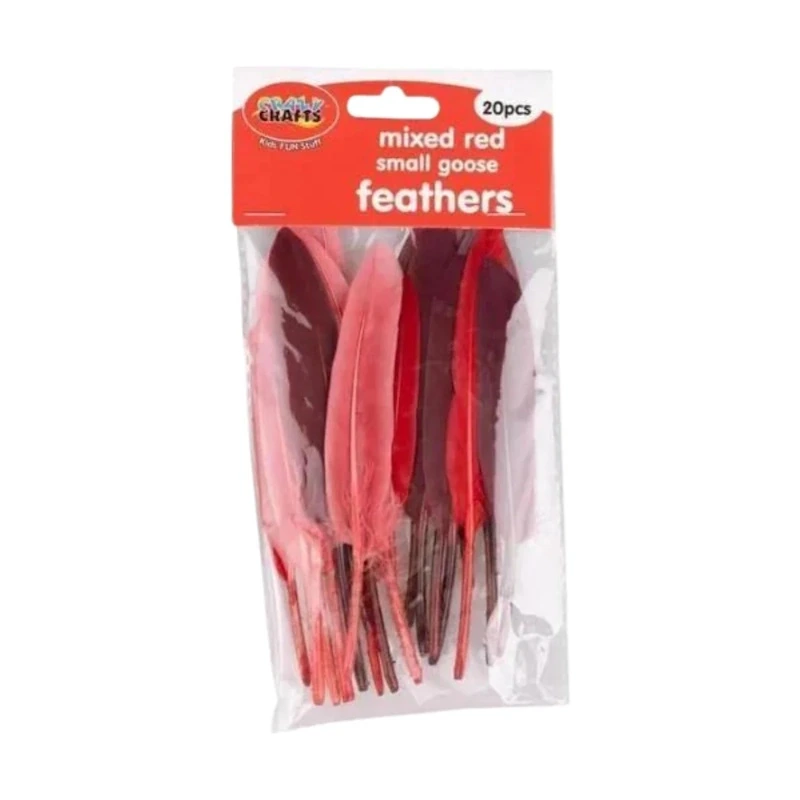Crazy Craft Goose Feathers (mixed red)
