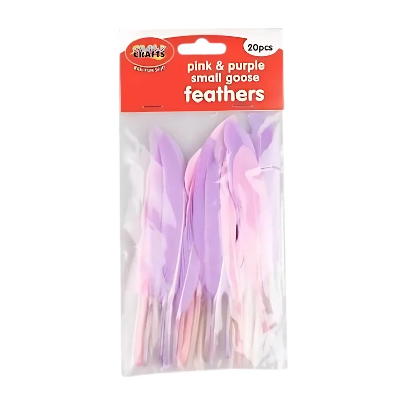 Crazy Craft Goose Feathers (pink & purple)