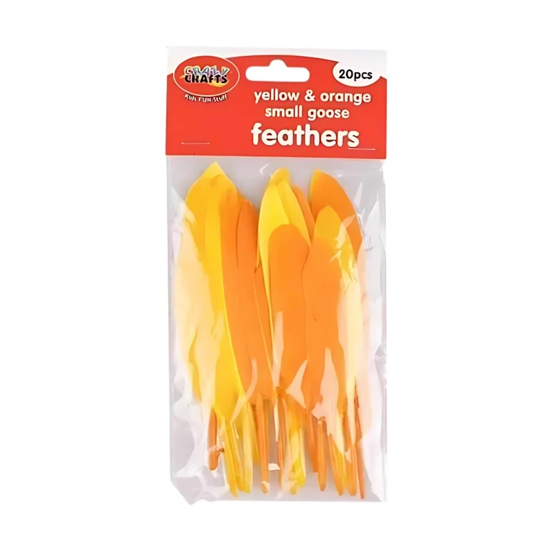 Crazy Craft Goose Feathers (yellow & orange)