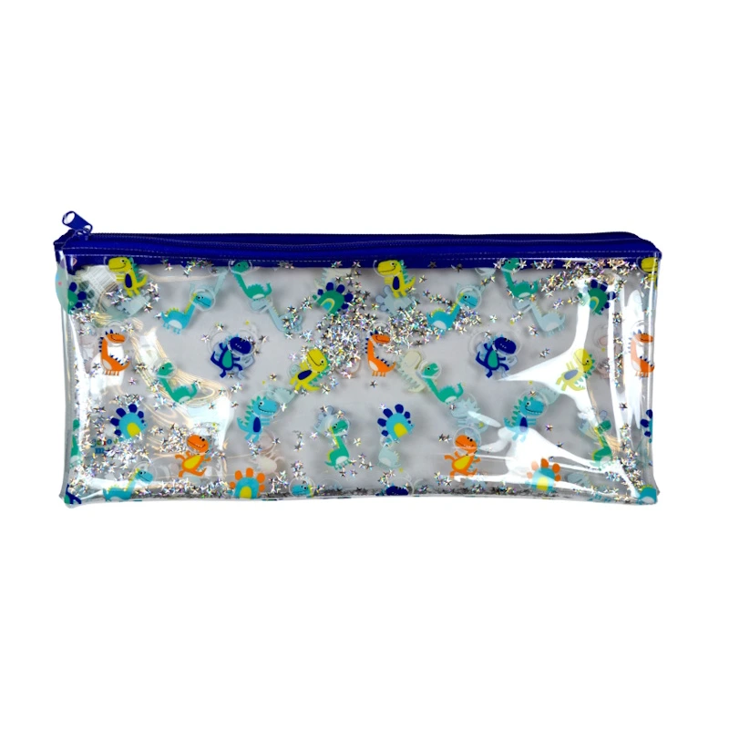 Colour Me Clear PVC Pencil Bag 33cm (dinosaur)