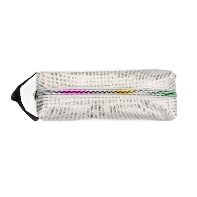 Colour Me Vibes Glitter Pencil Bag 20cm (silver) (7608)