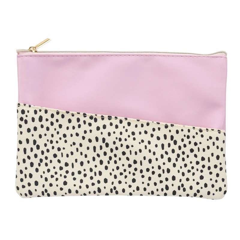 Colour Me Vibes Pencil Bag Leopard Print 20cm (pink) (8162)