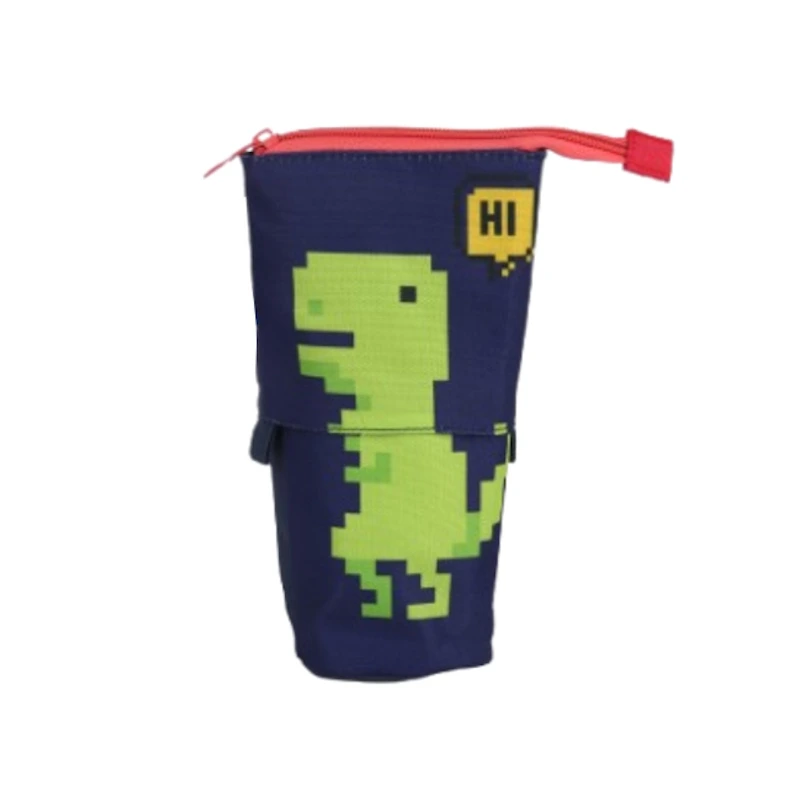 Colour Me Vibes Pencil Bag Pixel Dinosaur 21cm (7875)