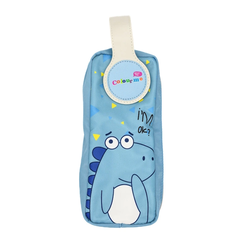 Colour Me Vibes Pencil Bag with Wrist Band Dinosaur 20cm (blue) (7721)
