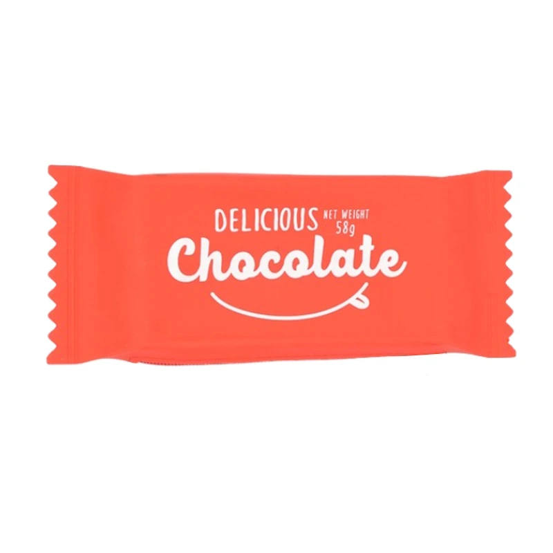 Colour Me Vibes Silicone Chocolate Red Pencil Bag 20cm (7745)