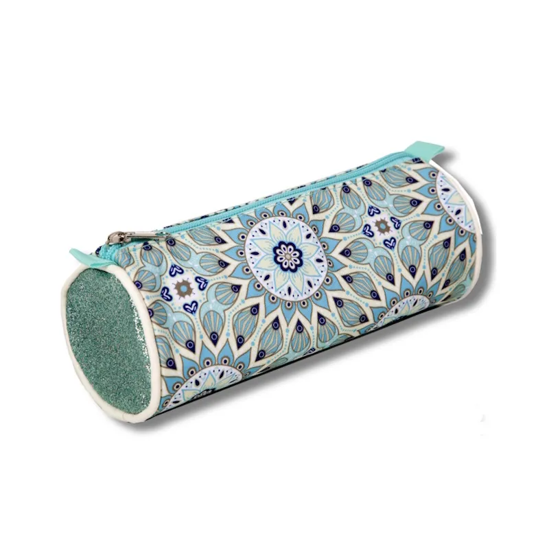Kenzel Barrel Pencil Bag 21 x 9.5cm (mandala) (PB232313)