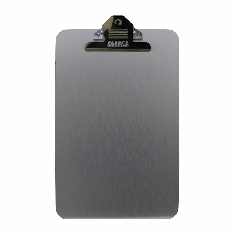 Parrot Brushed Aluminium ACP Clipboard A4